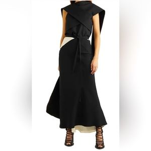 Haider Ackermann Two Tone Wrap Crepe Skirt Sz F 40